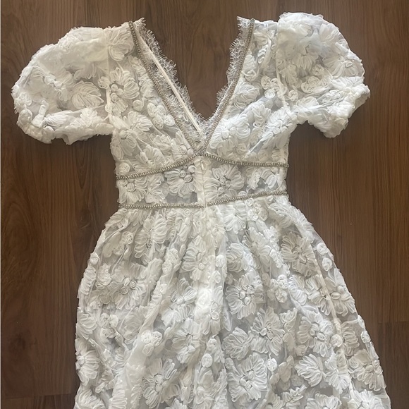 Self-portrait Embellished Ribbon Lace Midi Dress - Picture 7 of 7